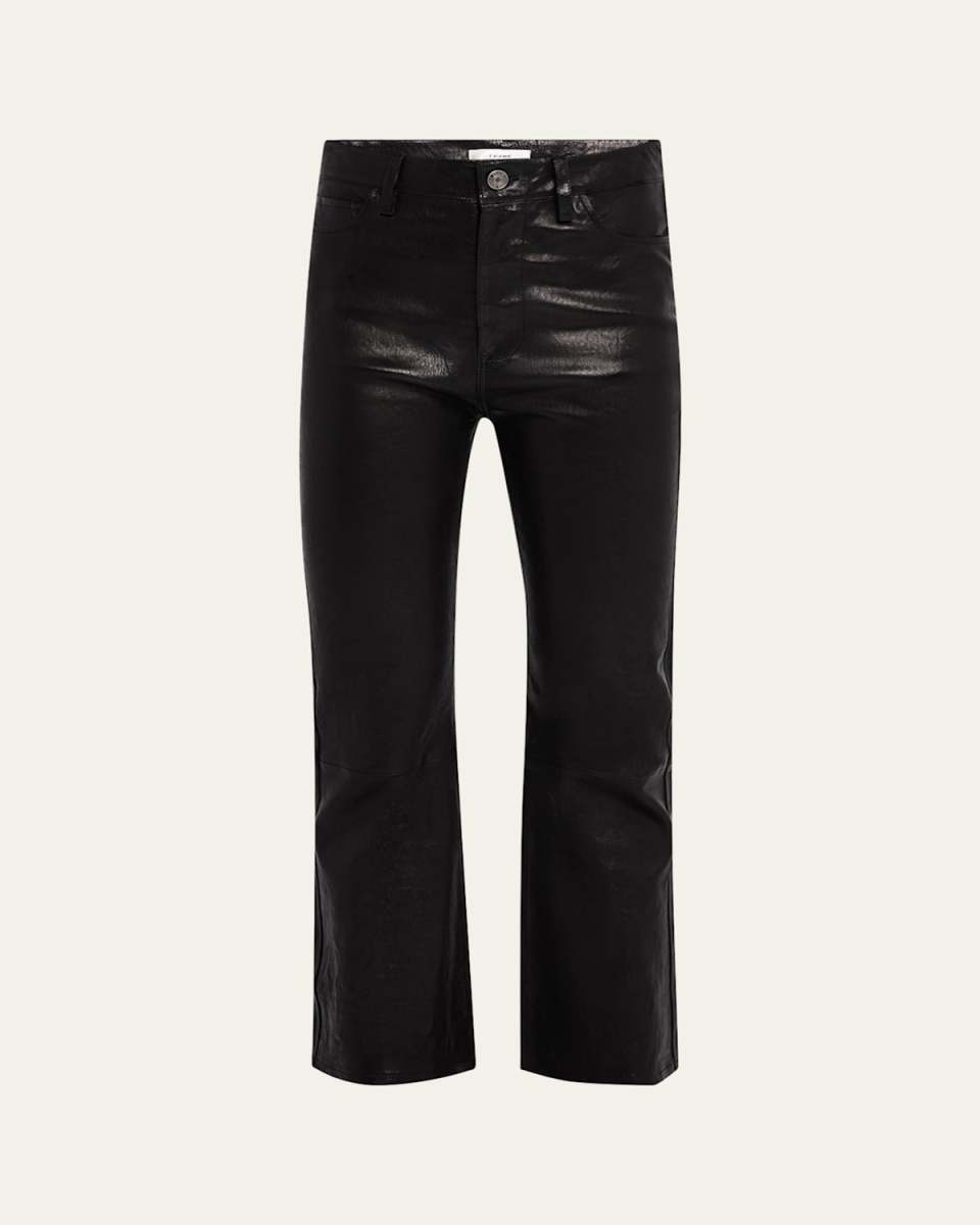 Le Crop Mini Boot Leather Pants